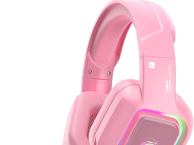 Ziumier Z30 Pink Gaming Headset|| for PS4, PS5, Xbox One, PC, app branding illustration logo ui ux vector