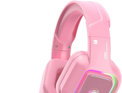 Ziumier Z30 Pink Gaming Headset|| for PS4, PS5, Xbox One, PC, app branding illustration logo ui ux vector