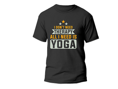 Typography yoga t-shirt design.