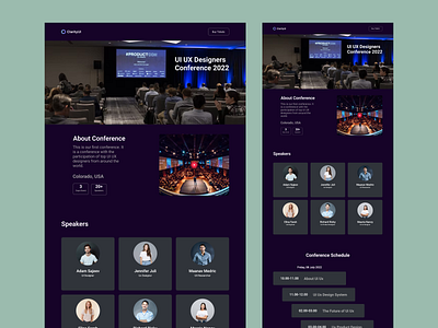 Ui Ux Designers Conference design landing page ui ux website