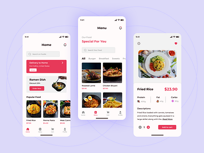 Food Delivery App app app design delivery app delivery service design dinner eating fast food food food app food delivery application food delivery service food design food order foodie lunch mobile mobile food app ui ux