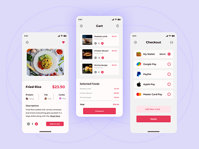 Food Delivery App UI app app design delivery app delivery service design dinner eating fast food food food app food delivery application food delivery service food design food order foodie lunch mobile mobile food app ui ux