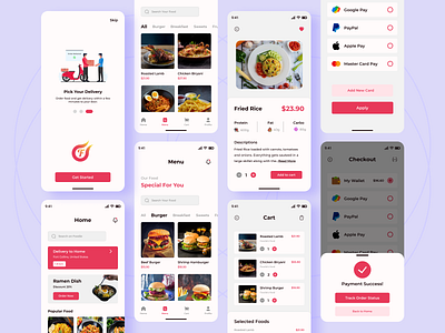 Foodie Food Delivery App app app design breakfast chinese delivery service design dinner fast food food food app food delivery application foodie mobile mobile food app restaurant thai food ui ux