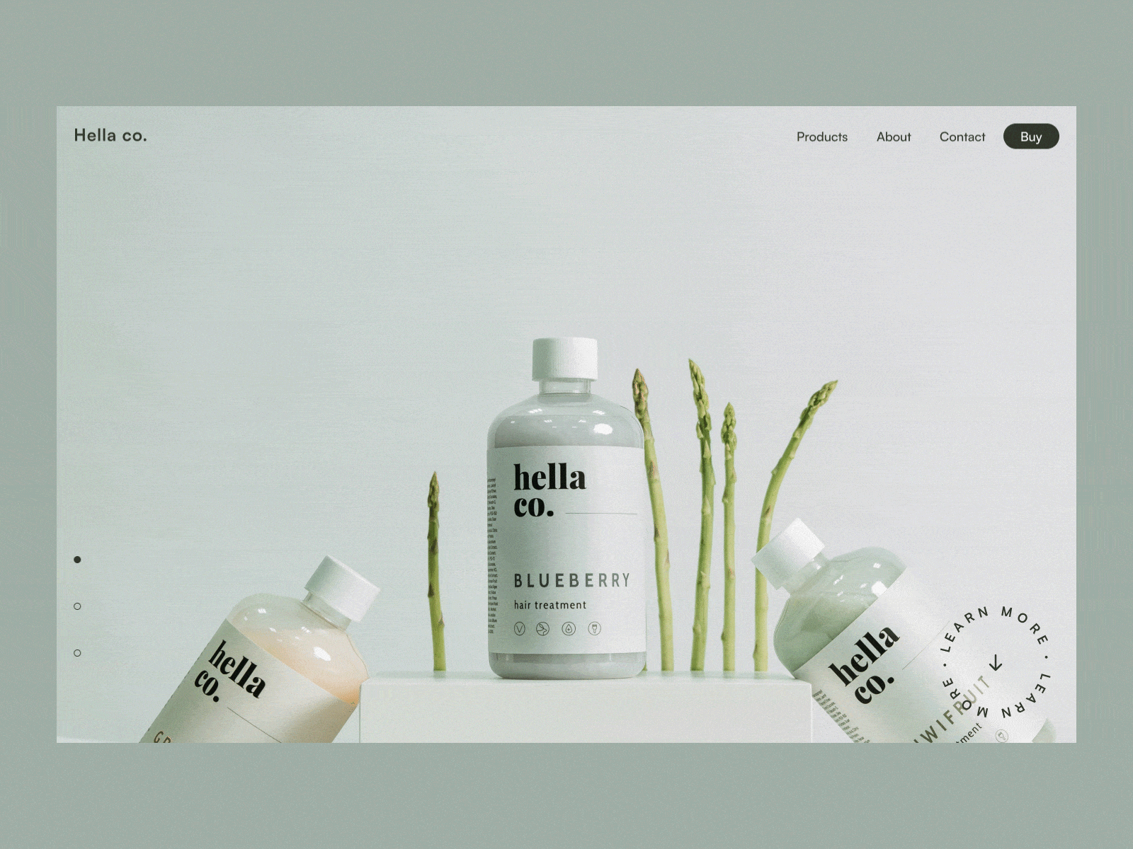 Haircare products store website animation beauty design ecommerce hair haircare homepage natural shampoo ui ui design web design website