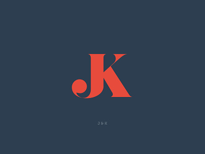 Monogram Experiment J&K contrast letter logotype minimal monogram type typography