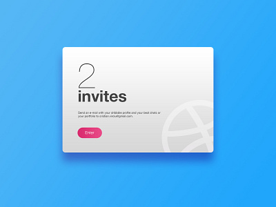 2 Invites Giveaway dribbble giveaway giveaways invitations invite invites