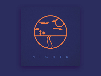 Nights - Minimal Line Illustration