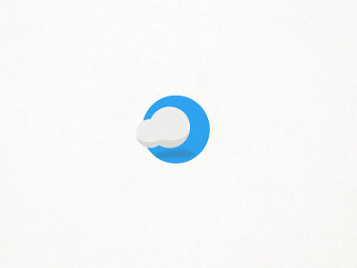 Cloudy with a chance of blue cloud design icon illustration illustrator logo material minimal minimalistic vector
