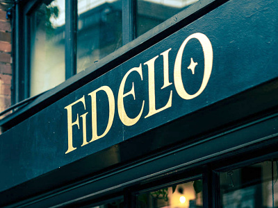 Fidelio branding cafe custom typeface graphic design music typography