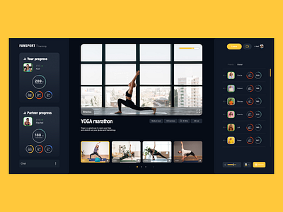 #5 Kaidash Juli | UX/UI Designer | Interface for sport agency app dashboard design designers employer hire interface landing live lp progress sport test task training ui ux