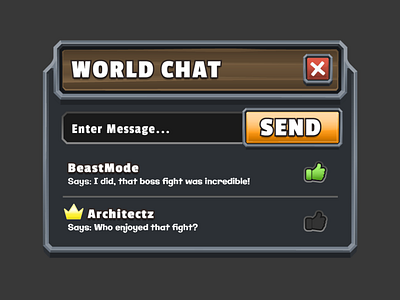 World Chat User Interface Panel