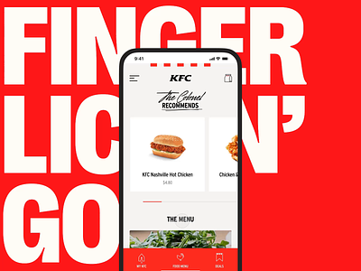 KFC Finger Lickin' App agency animation app design digital interactive shop toyfight ui ux