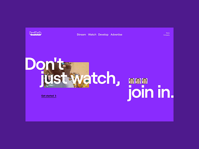 Twitch.tv agency animation colour design digital interactive toyfight twitch ui ux website