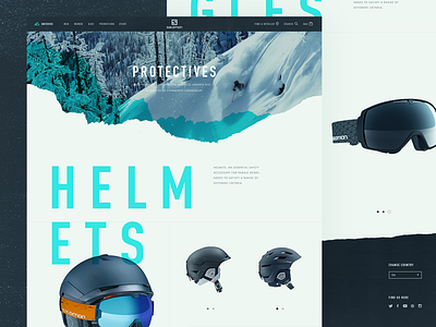 Salomon Commerce Site - Concepts brand design e commerce products salomon ski snow typography website