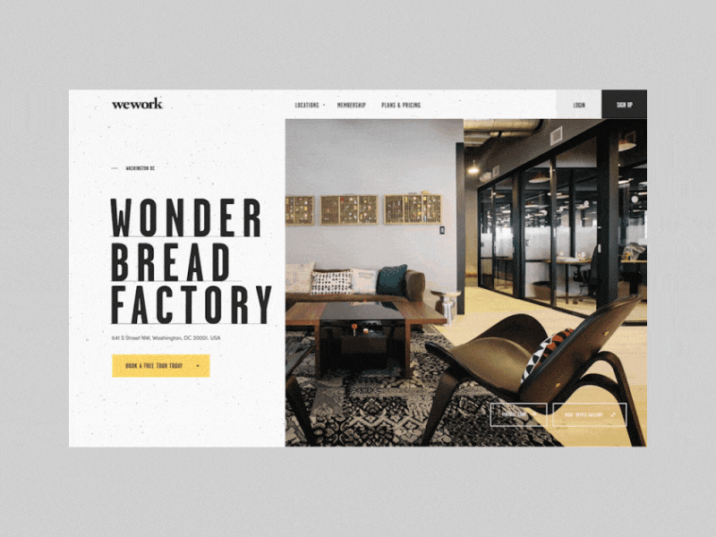 WeWork Building Page Early Concept