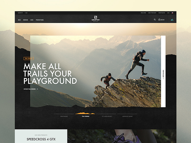 Salomon Homepage by ToyFight® on Dribbble