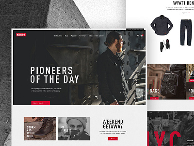 Chrome Industries Homepage agency chrome industries design digital ecommerce interactive texture toyfight ui ux website