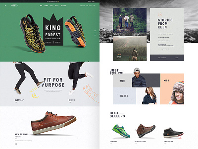 Keen Footwear - AD 1 agency design digital ecommerce interactive keen footwear texture toyfight ui ux website