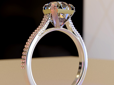Diamond Wedding Ring 3d 3d model design diamond diamond ring jewellery ring roundanimation