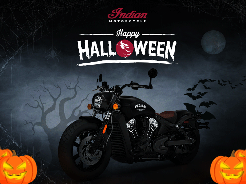 Indian Motorcycle (Halloween Creative) bike graphic design halloween indian