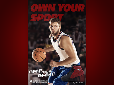 Own Your Sports creaitve design furo graphic design shoes design website banner