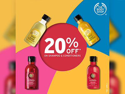 The Body Shop (Social Post) 20 off body care creative post original creative shampoo social post the body shop