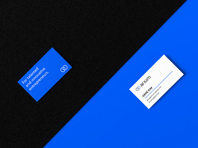 Arium | Business cards blue branding business cards logo venture venture capital