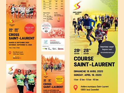 Race promotionnal collateral branding promotional design race red running typography yellow
