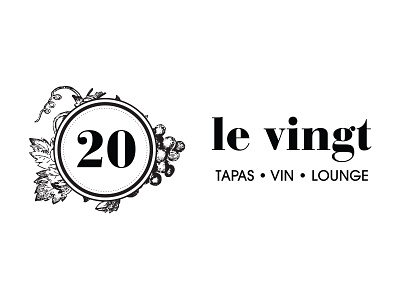 Le 20 branding logo logo design restaurant wine