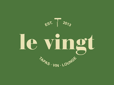 Le20 branding logo restaurant wine