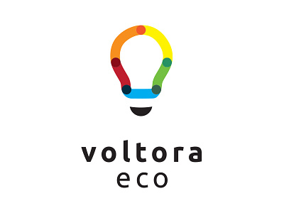 Voltora Eco branding lightbulb lighting logo