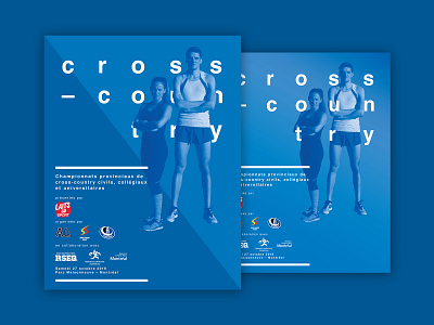 Cross-Country running poster - 2018 edition blue cross country minimal poster running type