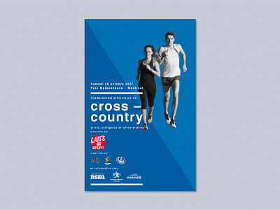 Cross-Country running poster - 2017 edition blue cross country minimal poster running