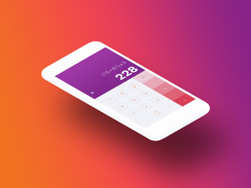 Daily UI Challenge #004 | Calculator By Stéphanie Giroux On Dribbble