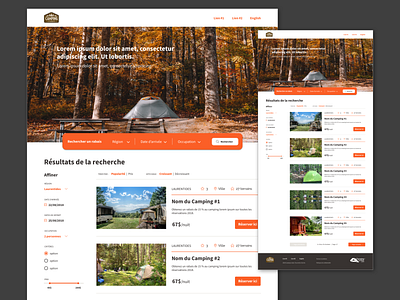 Search mode | Camping website art direction branding camping landing page nature search search bar ui design webdesign website