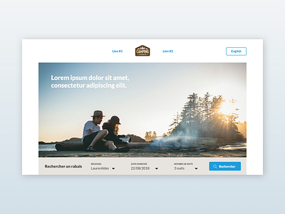 Search mode-Other DA | Camping website art direction branding camping landing page nature search search bar search mode ui design webdesign website