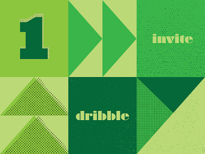 Dribbble Invite 1up bitmap dribbble dribbble invite dribbble invite giveaway dribbblers giveaway green pattern texture triangles