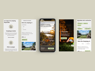 Camping website | Final UI | Mobile art direction branding camping landing page mobile version nature ui ui design webdesign website