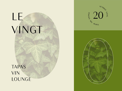 Le20 4 branding green logo minimal olive restaurant typography wine