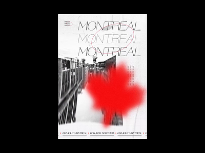 Montreal - Editorial Design Poster - Variable font animation after effect aftereffects animation digital digitalposter editorial editorial design fontanimation graphicdesign illustrator montreal poster poster art posters texture typeface typography variable variable font variables