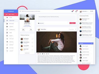 Dashboard/News feed concept activity concept dashboard design experience feed interface newsfeed ui uidesign ux webdesign