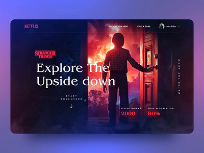 UI - STRANGER THINGS CONCEPT app design experience graphic interactive interface strangerthings ui uidesign upsidedown ux uxdesign webdesign