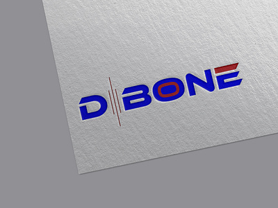 D Bone Typhography Logo Design