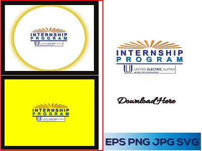 Internship Logo Design And Template branding design education graphic design graphicdesign logo template typography vector
