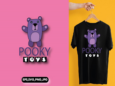 Pooky Toys T-Shirt Design and Template branding design graphic design graphicdesign logo toy typography vector