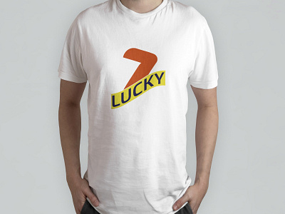 Lucky 7 Logo and T-Shirt Design Template branding design graphic design graphicdesign logo t shirt tees template typography vector