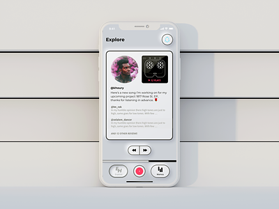 New EH look exploration app design music prototype