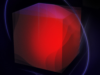 3D Illustration 3d cube glow illustration tron