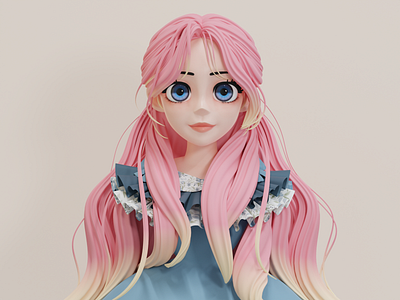 3D Girl - Sotan 3d animation blender character design girl