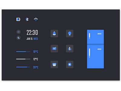 Dashboard app design flat ui vector